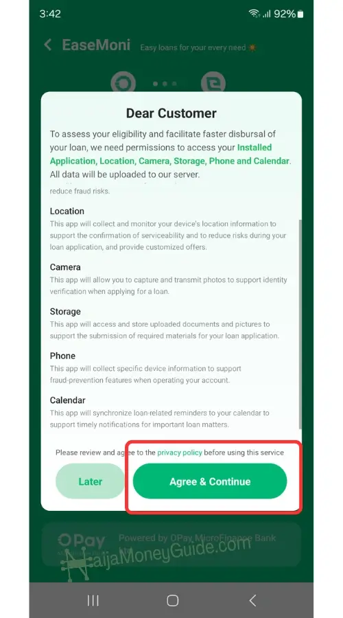 How to Get Opay Loan Using USSD Code
