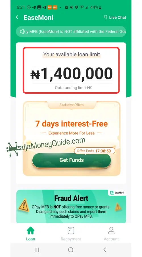 Requirements to Get an Opay Loan