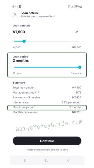 how does fairmoney loan top up work