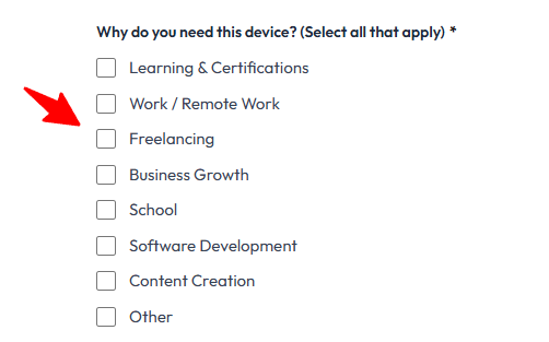 FG laptop credit scheme DEVICE